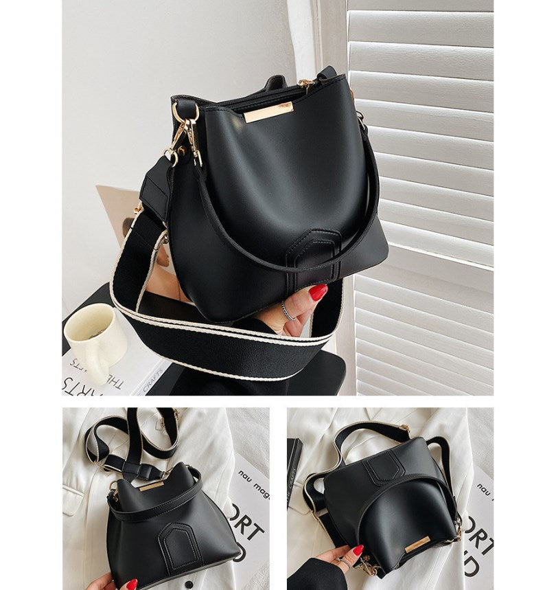 Trendy Color-Block Women's Bucket Bag for 2019