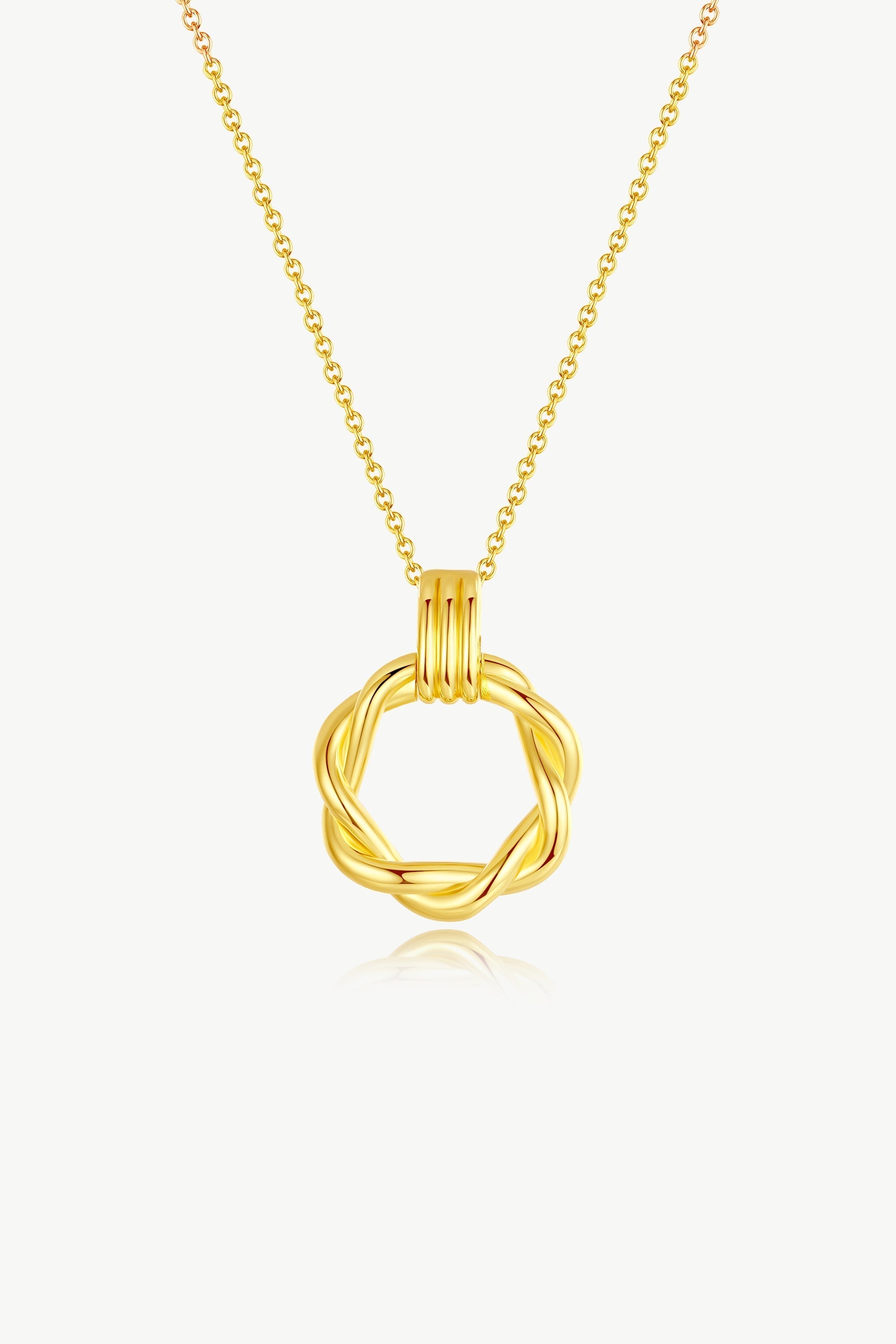 Eléa Gold Twisted Hoop Pendant Necklace