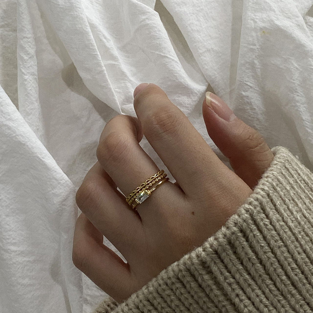Trendy 925 Sterling Silver Minimalist Ring