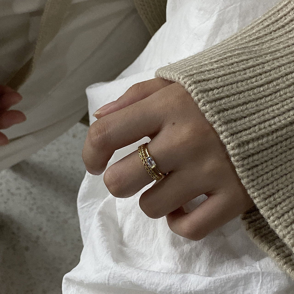 Trendy 925 Sterling Silver Minimalist Ring