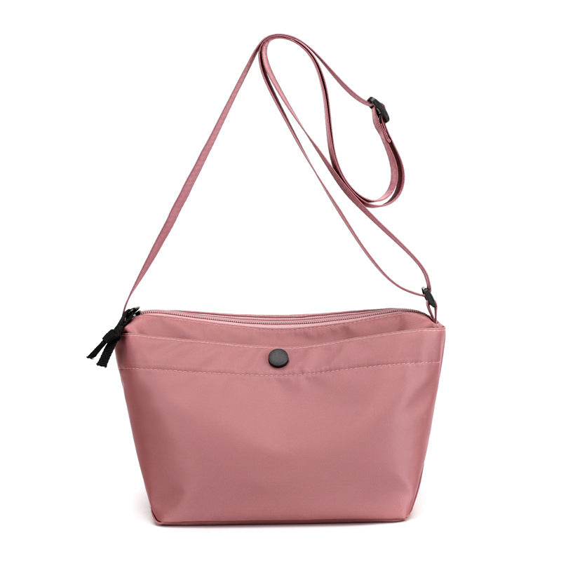 Women's Simple Solid Color Nylon Messenger Bag