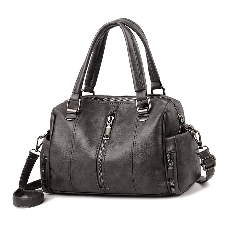 Trendy Color-Block Women's Tote Bag with Wide Strap