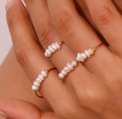 French Natural Baroque pearl Ring