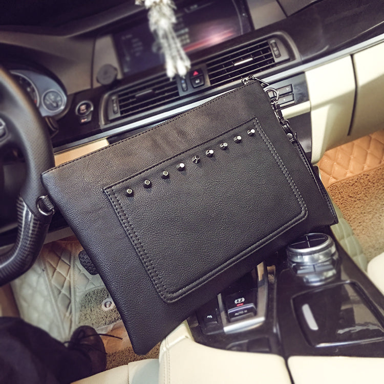 Studded Handbag, Skull Clutch, Crossbody Bag (One Set)