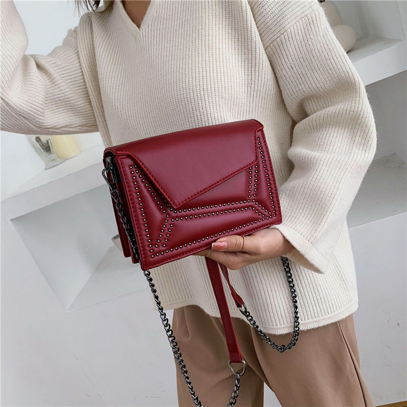 Trendy Women's Studded Crossbody Shoulder Bag
