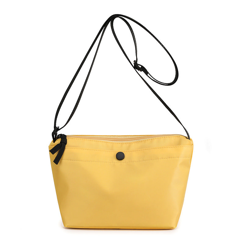 Women's Simple Solid Color Nylon Messenger Bag
