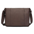 Genuine Leather Men's Oil Wax Messenger Shoulder Bag