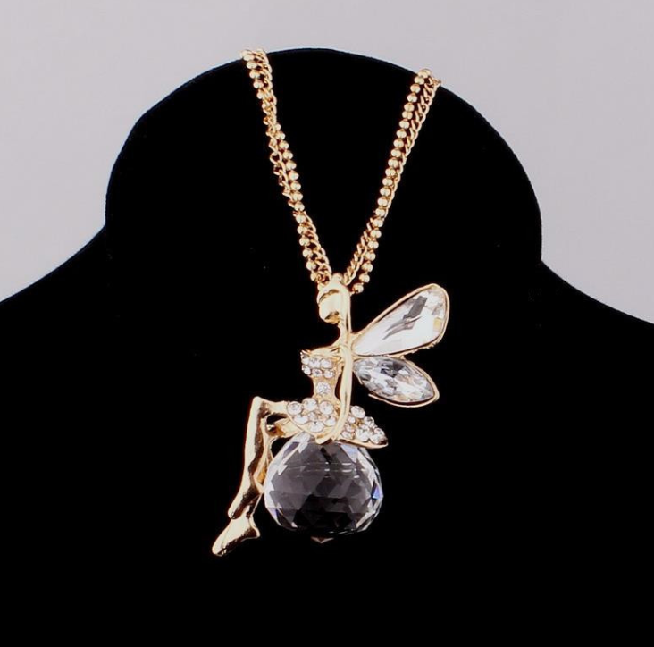 Angel Wings Necklace, Sweater Chain, Clavicle Chain