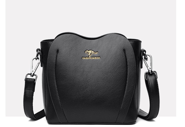 Fashionable Women's Heart-Shaped Shoulder Bucket Bag